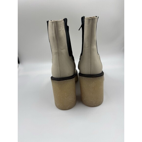 Free People James Chelsea Chunky Heel Boot White Cream Womens Us 9 /EU Size 39.5 - Picture 4 of 16